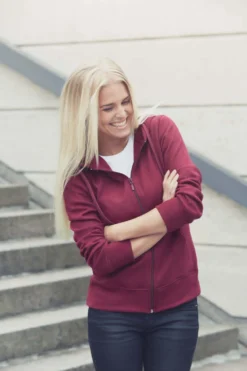 Neutral Damen Bio Kapuzen Sweatjacke -Modebe Kleidung Geschäft Neutral Ladies Zip Hoodie others 0