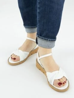 Cervone 444 Sandaletten NAPPA BIANCO -Modebe Kleidung Geschäft cervone sandalette 444 17